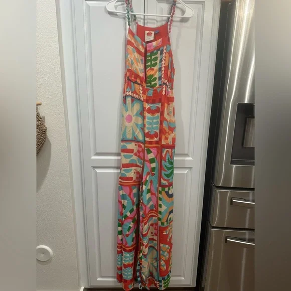 Farm Rio Cutout Halter Wide-Leg Jumpsuit msrp$210 - Picture 4 of 4